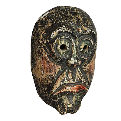 Traditional Handcarved and Painted Tyrolian Carnival Mask.