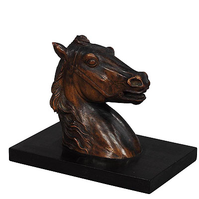 Antique Wooden Carved Horse Paper Weight ca. 1920.