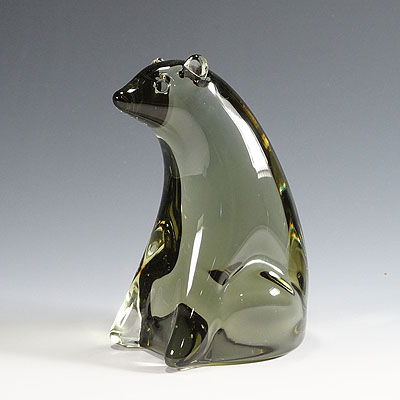 Bear Artglass sculpture Designed by Livio Seguso ca. 1970s.