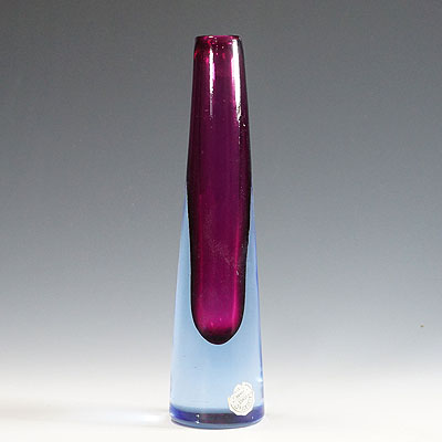 Vintage Murano Sommerso Glass Vase by Salviati & Co. ca. 1960.