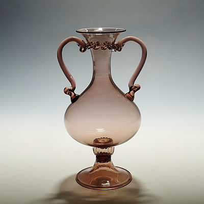 Vetro Soffiato Glass Vase by Venini Murano ca. 1950s.