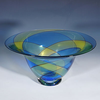 Large Carnevale Art Glass Bowl by Vetreria Archimede Seguso ca. 1980s.