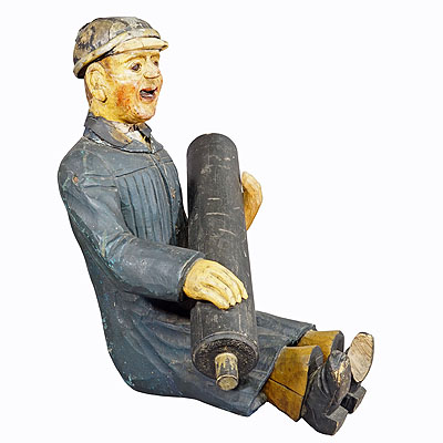 Antique Fireman from a Children's Carousel, Germany 1920s.